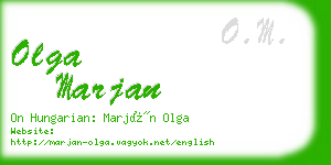 olga marjan business card